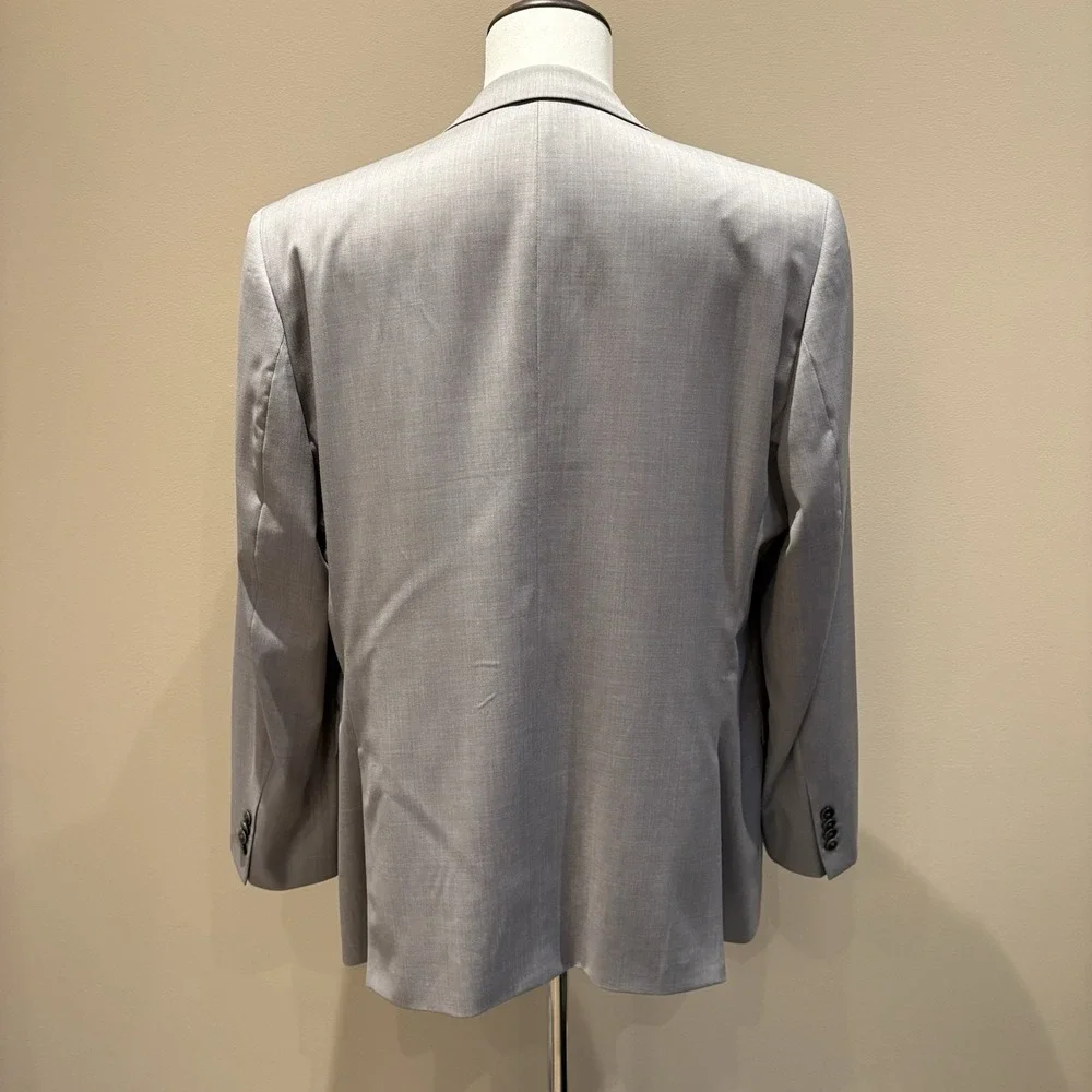 Loro Piana Blazer 44R Light Gray Super 120'S Wool Canada Saks Fith Ave Jacket